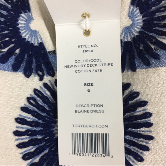 Tory Burch | NWT Blaine Embroidered Linen Dress - Picture 6 of 8